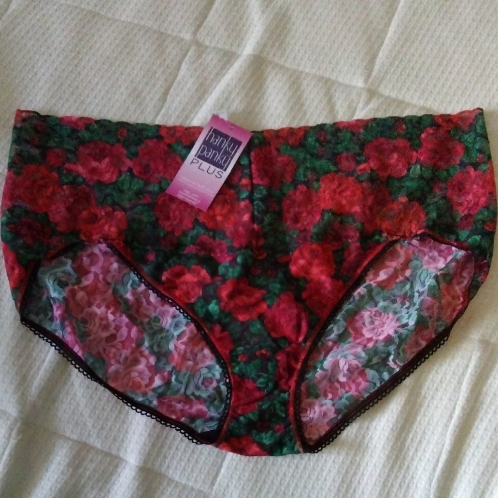 Hanky Panky Lace Floral Print Panties